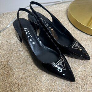 Guess Women's Zanda Slingback Pointed Toe Block Heels Size 7.5